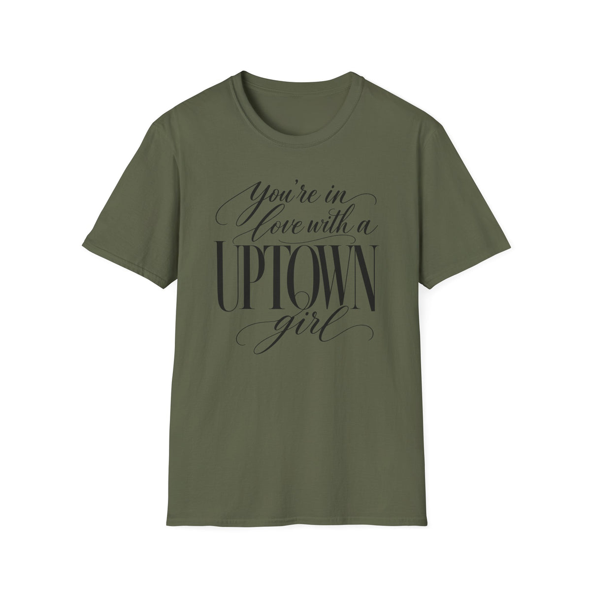 Uptown Girl T‑Shirt – "You’re in Love with a Uptown Girl" Vintage Script Tee