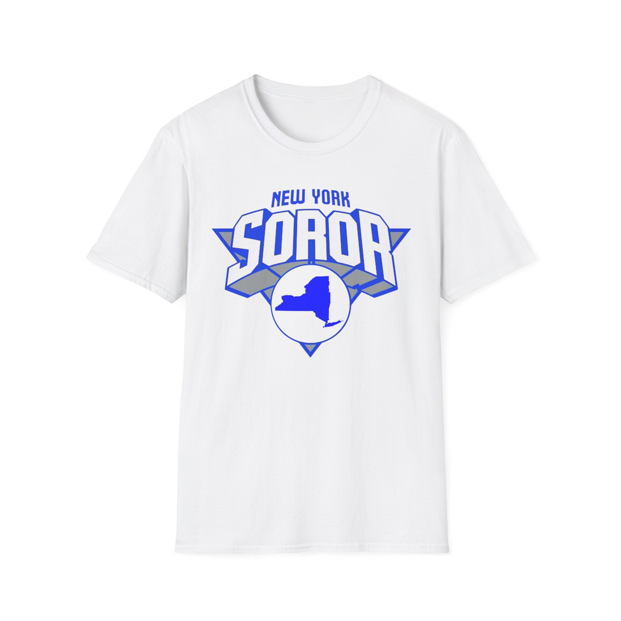 New York Soror B-Ball Themed T-Shirt (Blue and White)