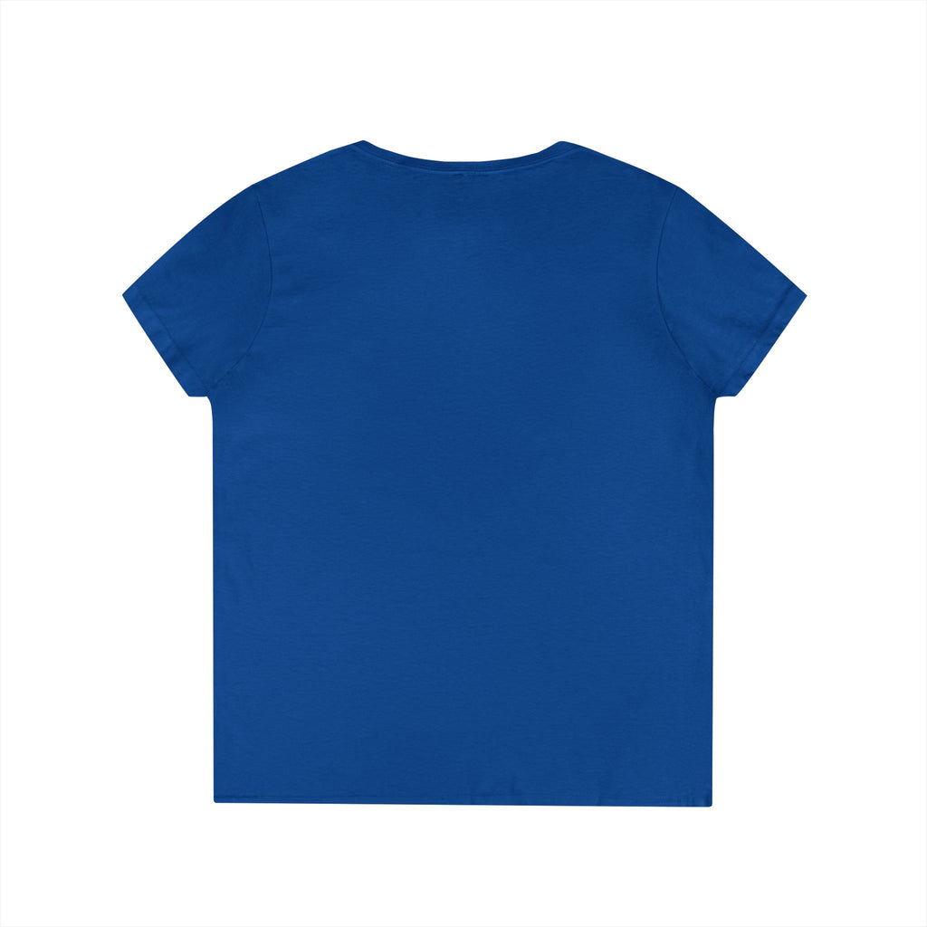 EE-I-KEE Cat V-Neck Tee — Minimalist Line Art Cat Shirt for Women