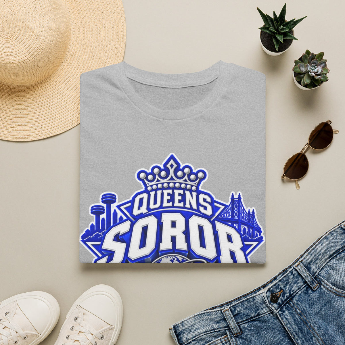 Queens Soror T-Shirt — Crown & City Skyline Greek Life Tee