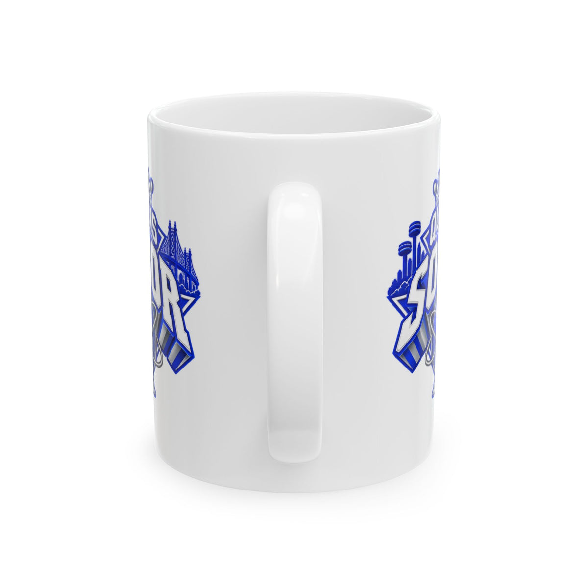 Ceramic Mug — Queens Soror (Blue & White) Coffee Cup (11oz & 15oz)
