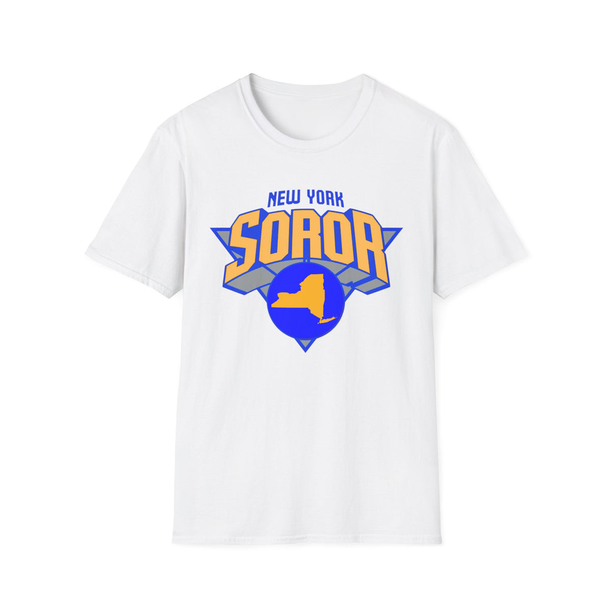 New York Soror B-Ball Themed T-Shirt (Blue and Gold)