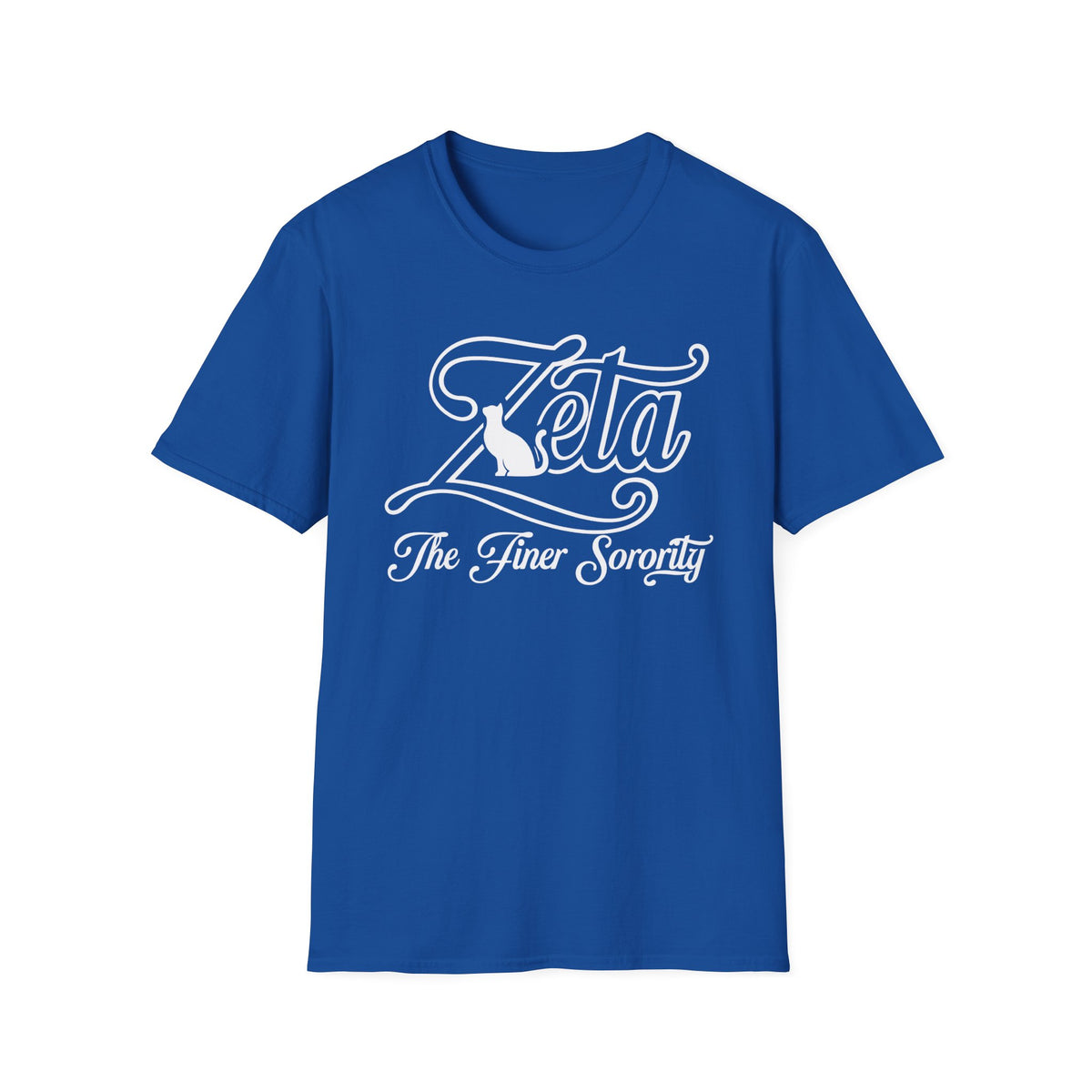 Zeta The Finer Sorority Tee with Cat Silhouette - The Menard Collection
