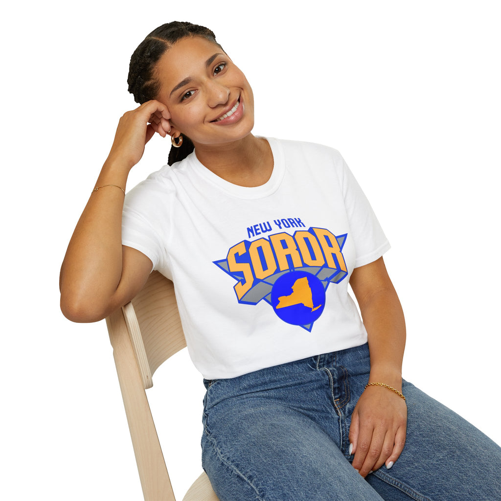 New York Soror B-Ball Themed T-Shirt (Blue and Gold)