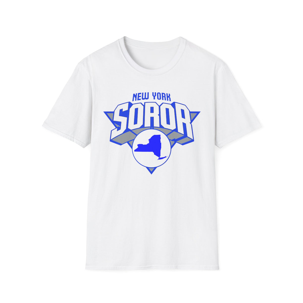 New York Soror B-Ball Themed T-Shirt (Blue and White)