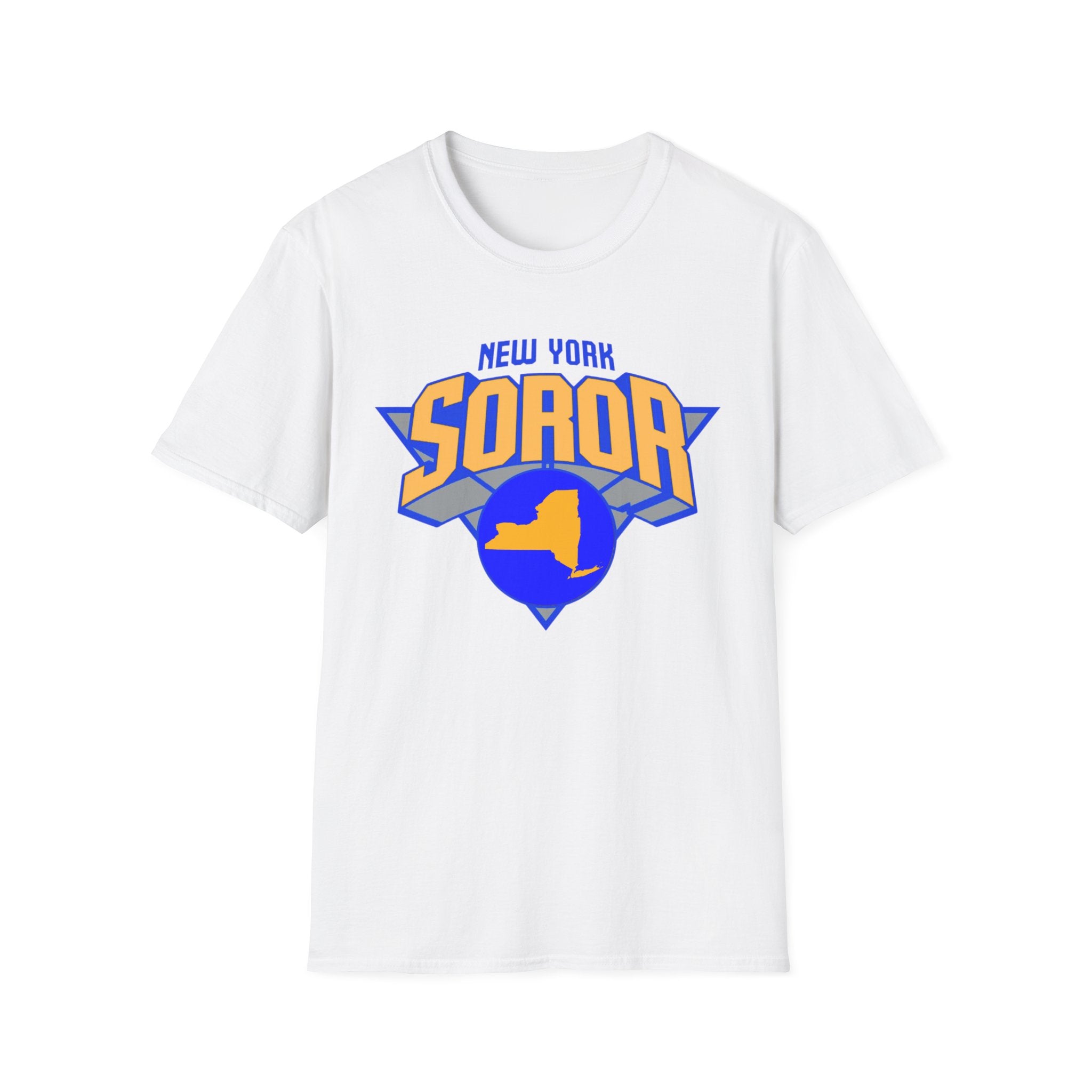 New York Soror B-Ball Themed T-Shirt (Blue and Gold)