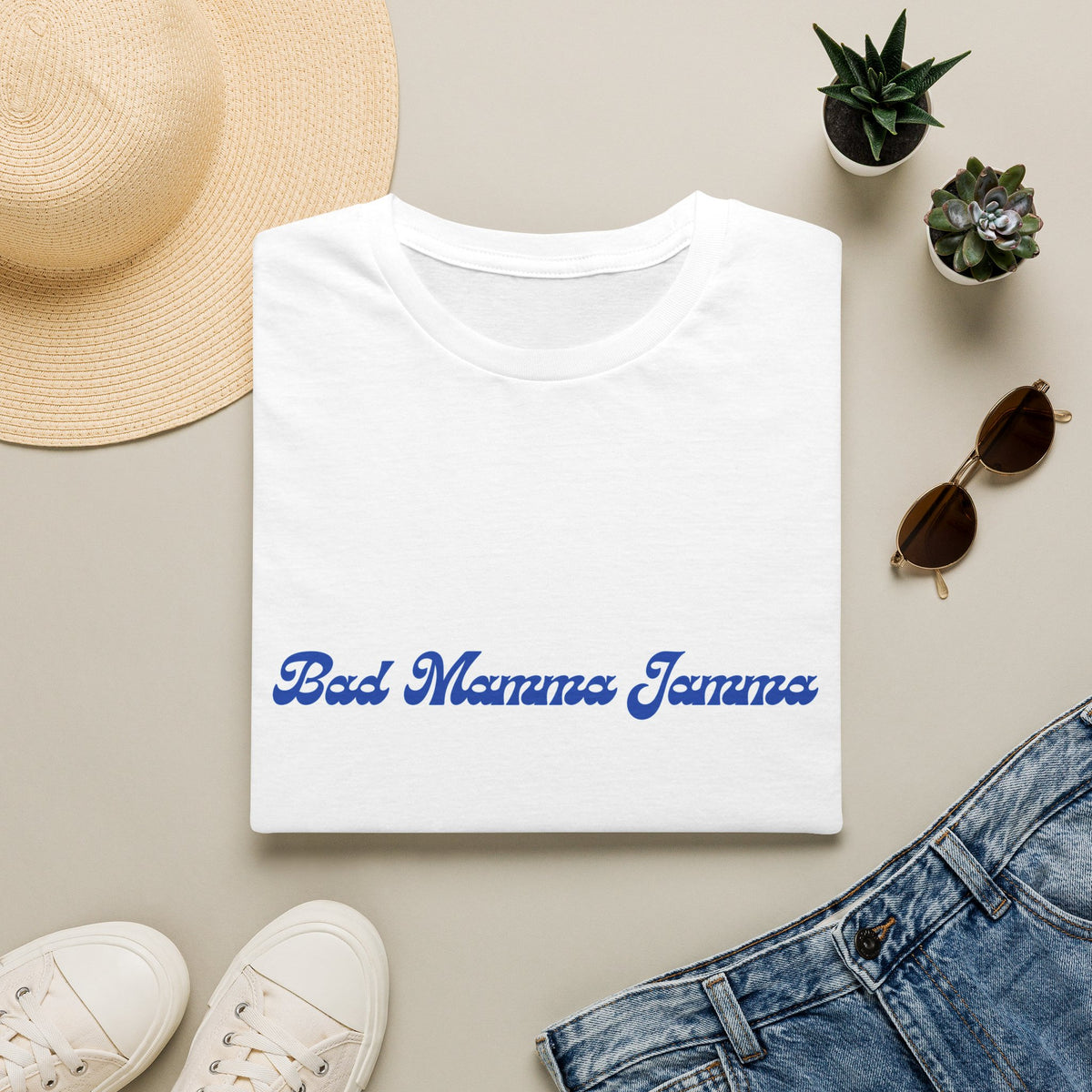 T-Shirt — "Bad Mamma Jamma" Script Tee