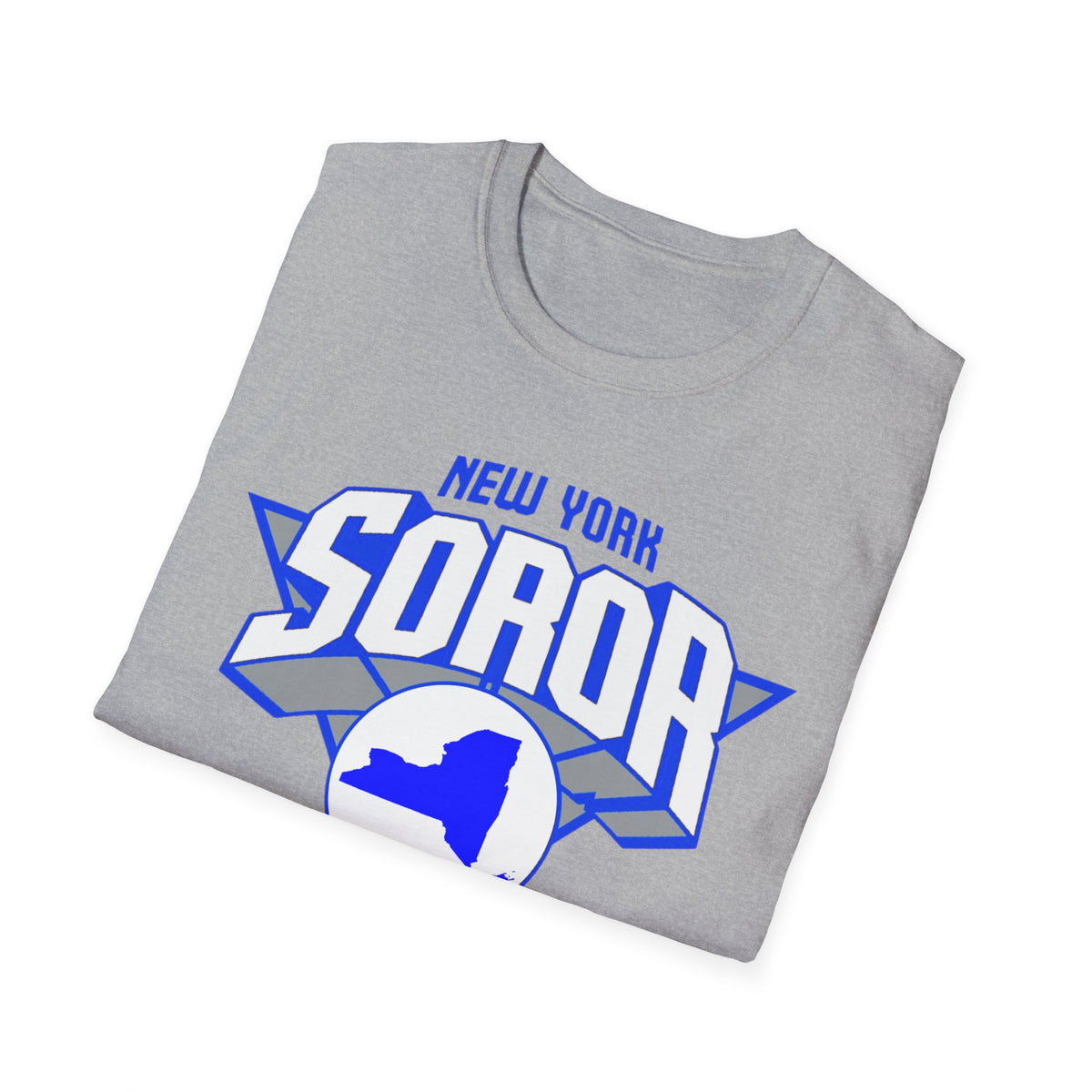 New York Soror B-Ball Themed T-Shirt (Blue and White)