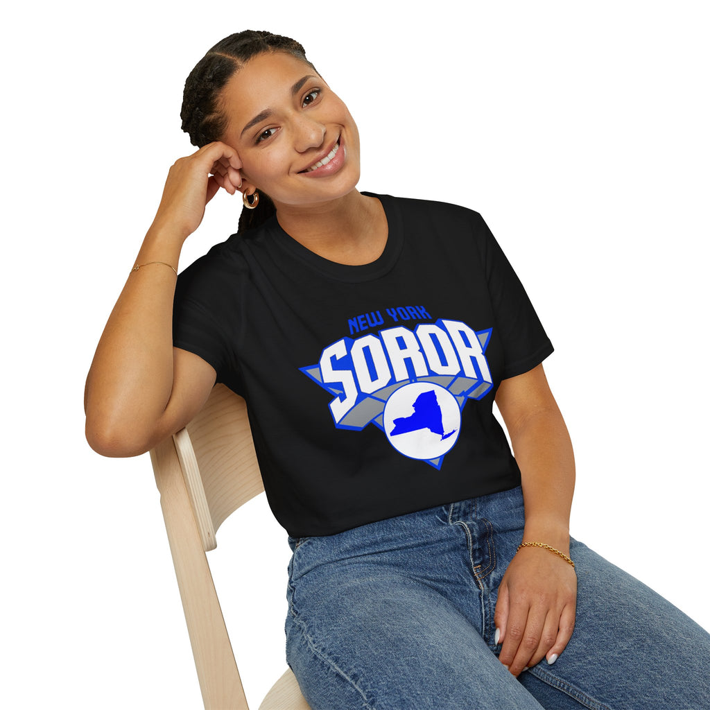 New York Soror B-Ball Themed T-Shirt (Blue and White)