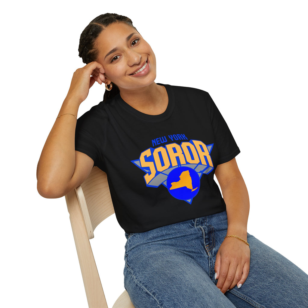 New York Soror B-Ball Themed T-Shirt (Blue and Gold)