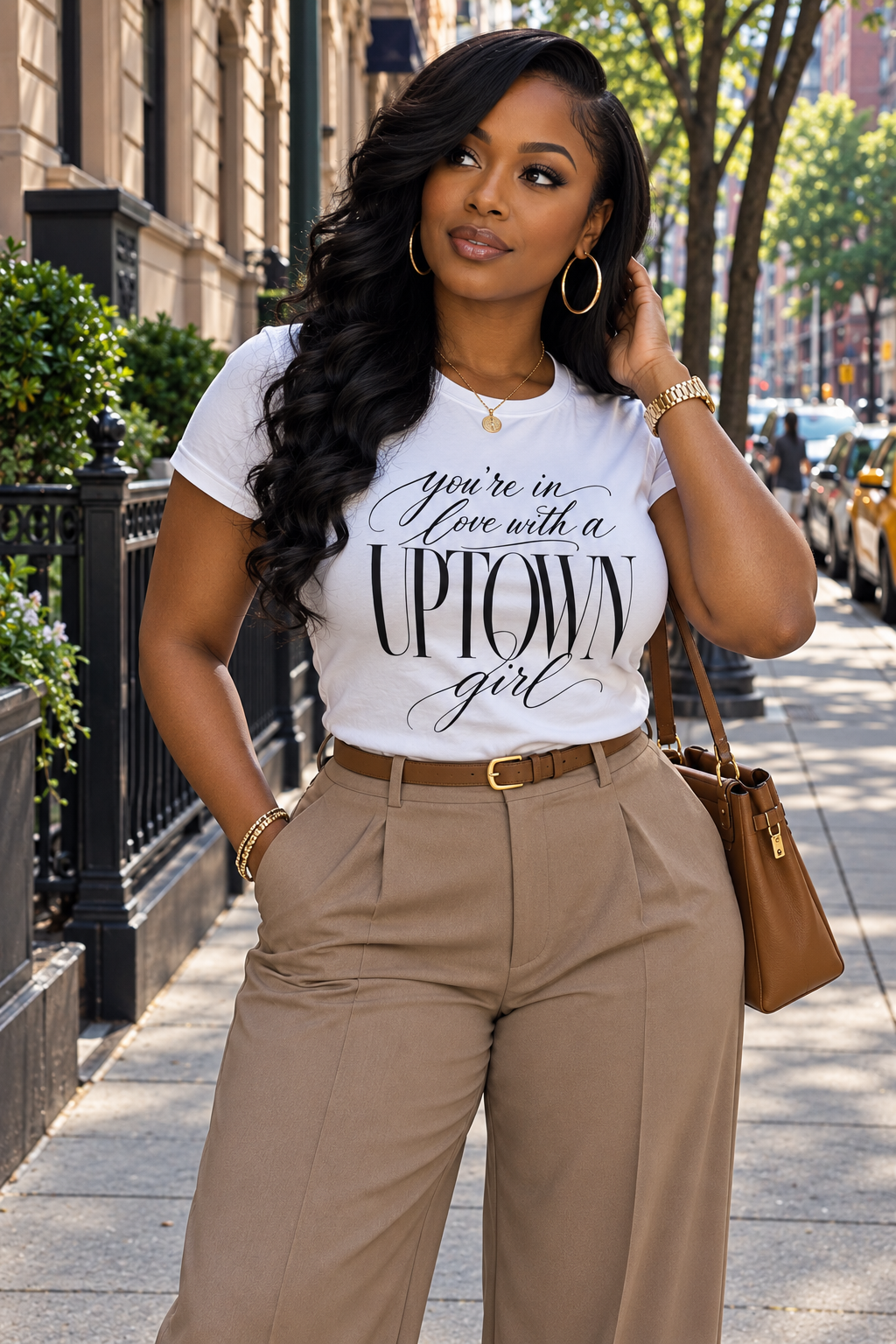 Uptown Girl T‑Shirt – "You’re in Love with a Uptown Girl" Vintage Script Tee