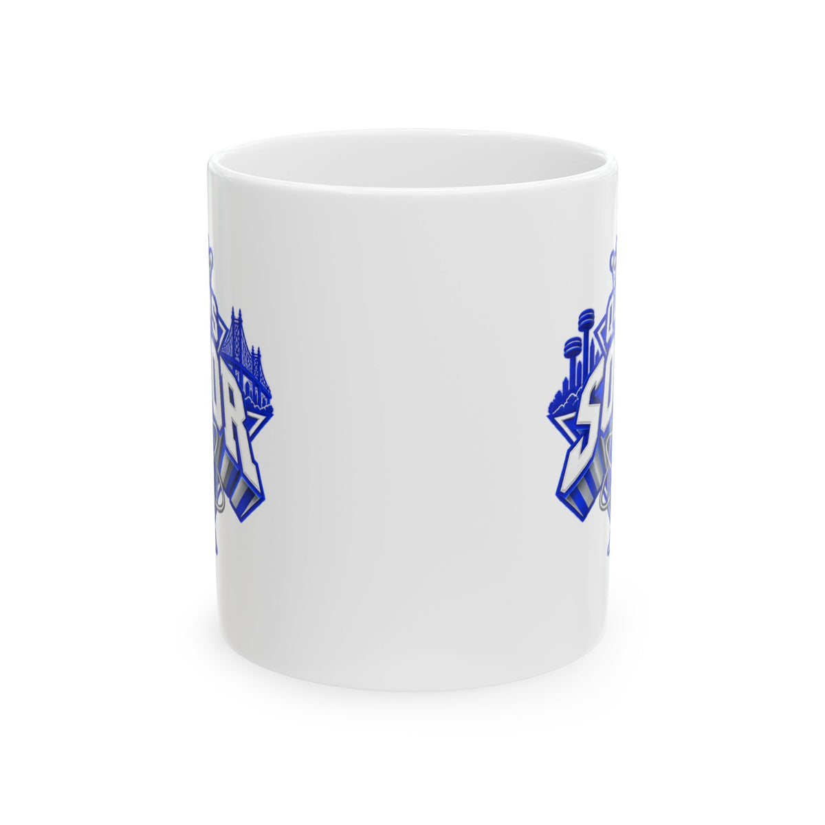 Ceramic Mug — Queens Soror (Blue & White) Coffee Cup (11oz & 15oz)