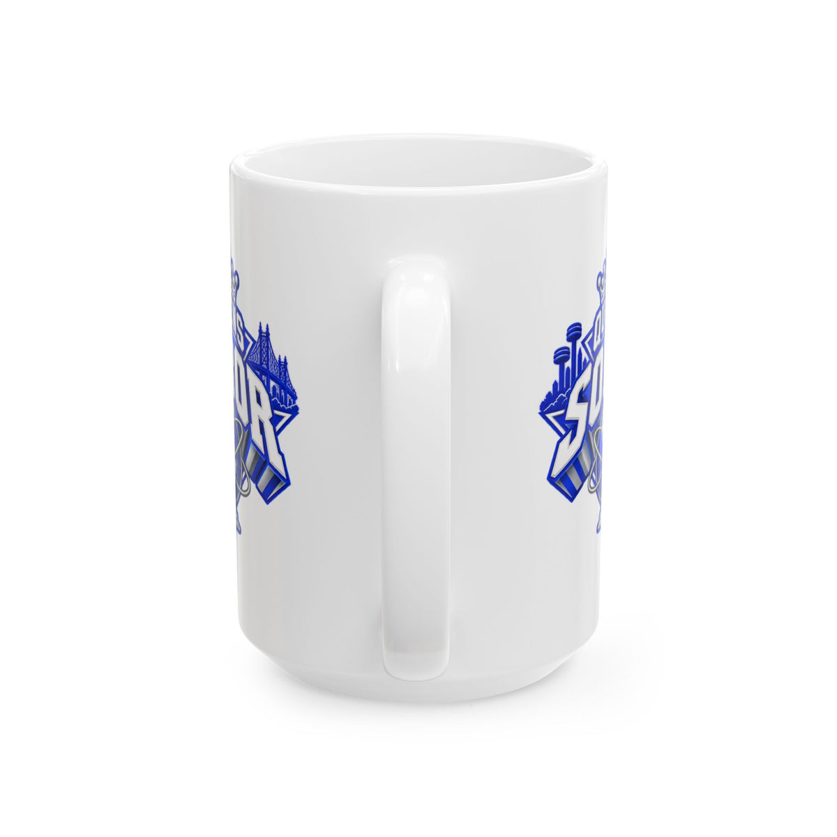 Ceramic Mug — Queens Soror (Blue & White) Coffee Cup (11oz & 15oz)