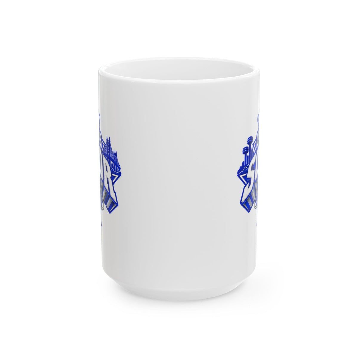 Ceramic Mug — Queens Soror (Blue & White) Coffee Cup (11oz & 15oz)