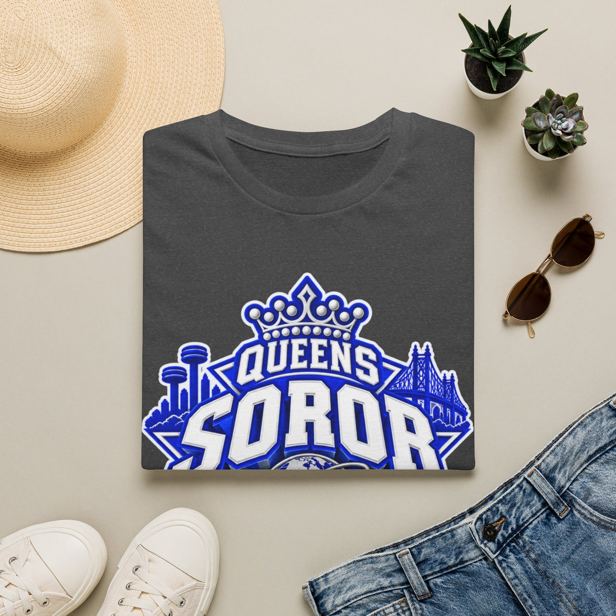 Queens Soror T-Shirt — Crown & City Skyline Greek Life Tee